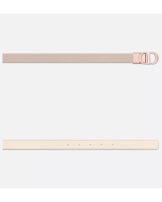 Dior White 30 Montaigne Reversible Belt
