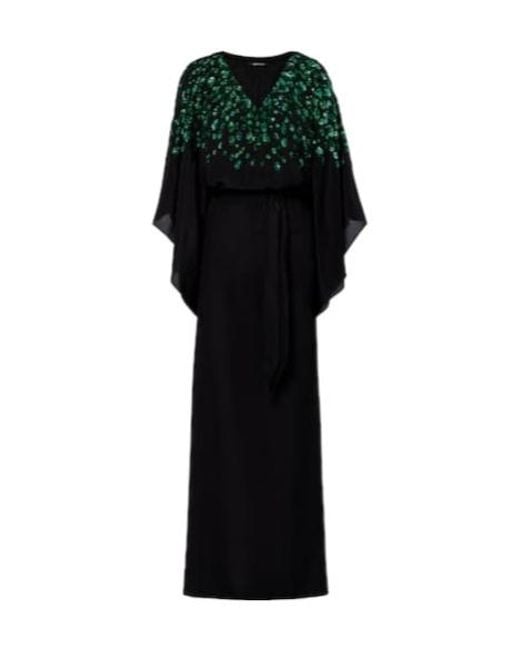 Roberto Cavalli Black Sequined Silk Gown