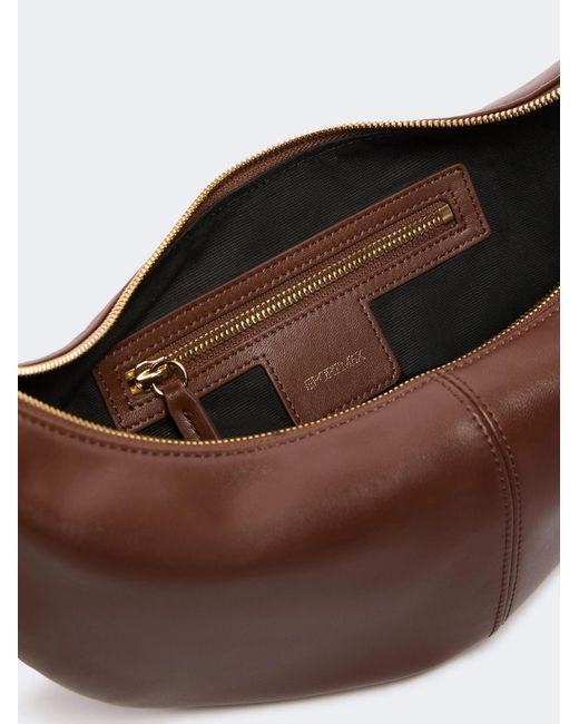 Sportmax Brown Tassel-Detail Leather Shoulder Bag