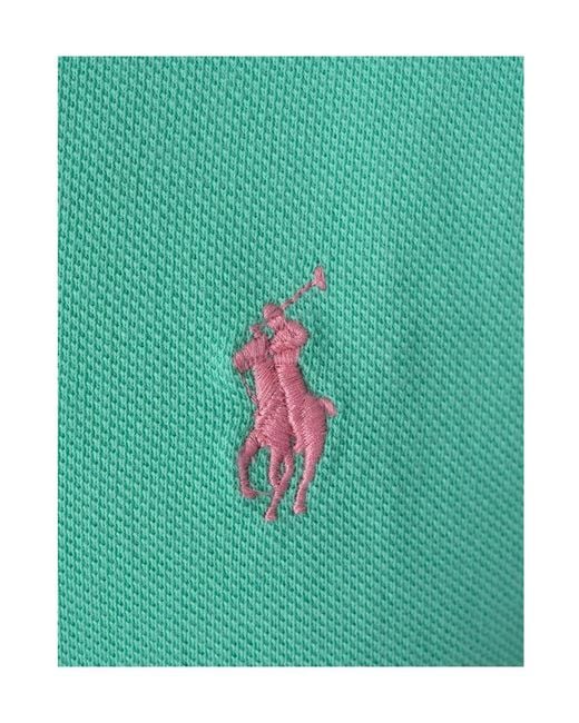 Ralph Lauren Green Polo Logo Embroidered Short-Sleeved Polo Shirt for men