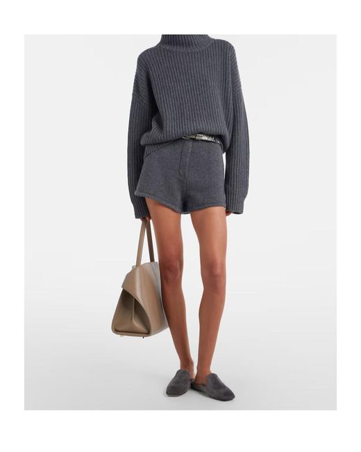 Lisa Yang Gray High-Necked Knit Sweater