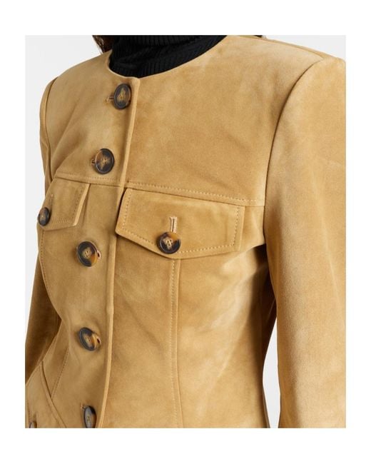 Veronica Beard Natural Orrin Suede Jacket