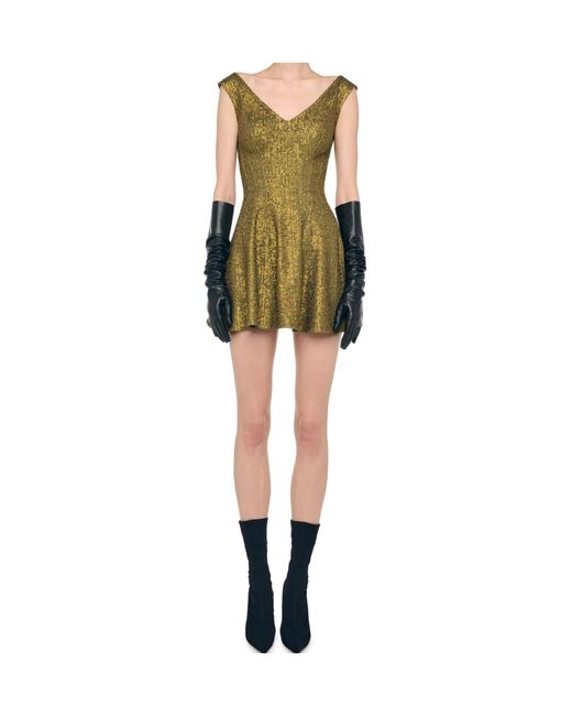 Norma Kamali Green Grace Sequined Mini Dress