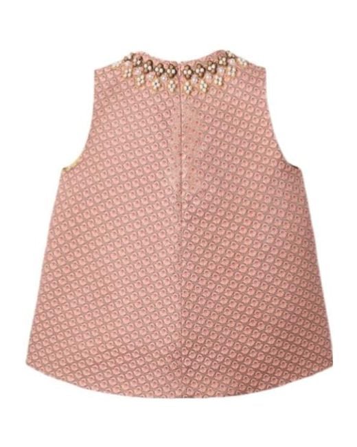 LaDoubleJ Pink La Scala Embroidered Top