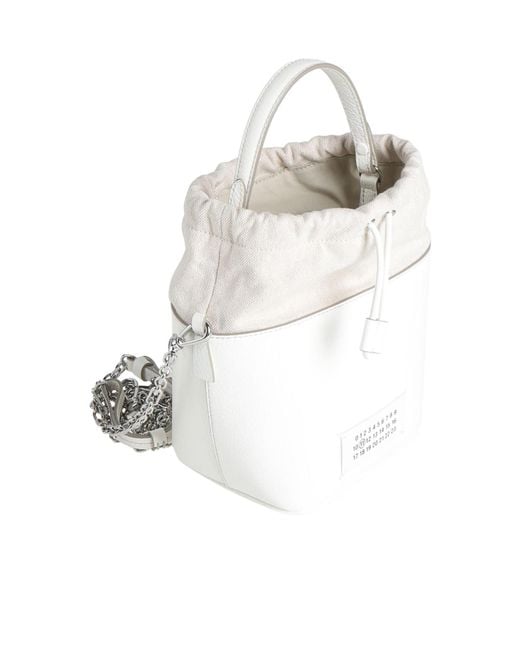 Maison Margiela White Small Bucket Bag
