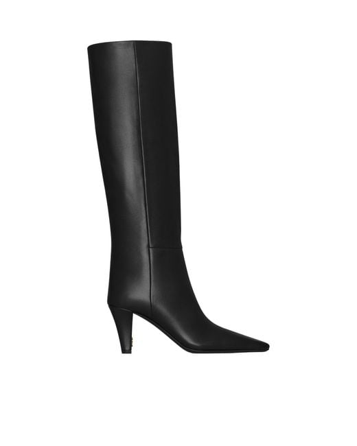 Saint Laurent Black Jill Pointed Toe Boots