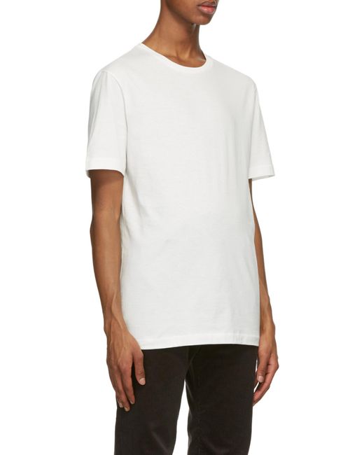 The Row White Finished-Edge Cotton T-Shirt for men