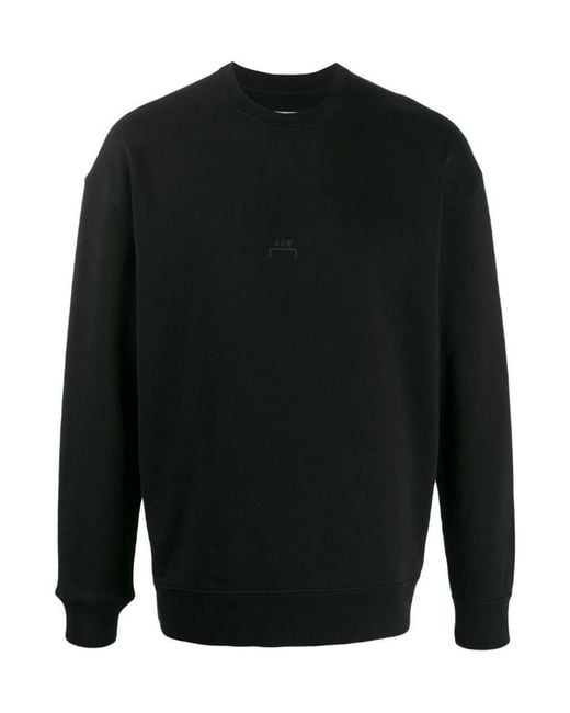A_COLD_WALL* Black Logo-Printed Round-Neck Sweater for men