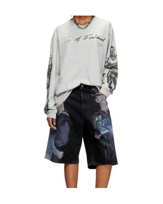 DIESEL Gray X Tom Of Finland Foundation Box Sweatshirt for men