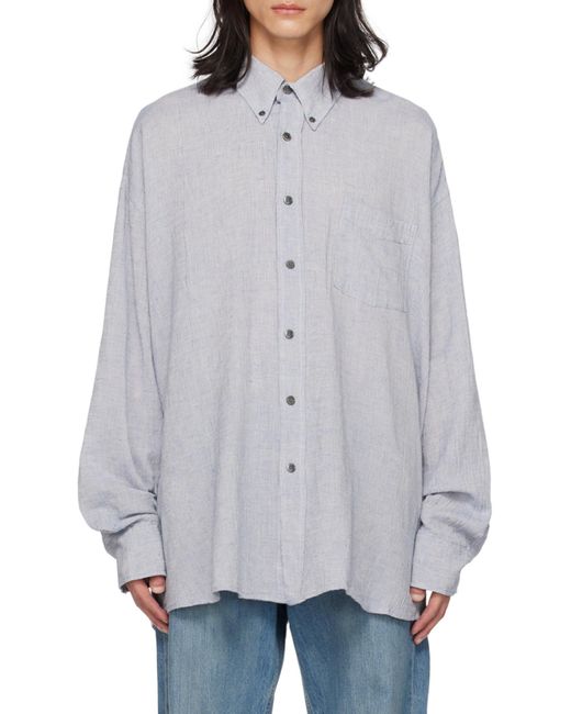 Our Legacy White Classic Collar Button-Up Shirt for men
