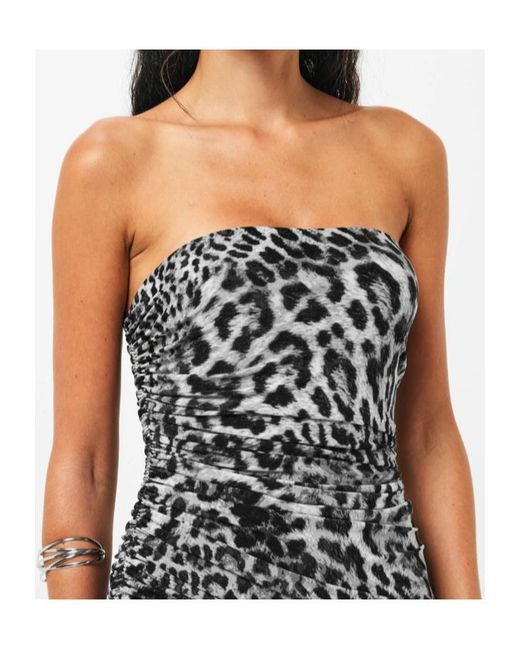 Norma Kamali Black Leopard Print Dress