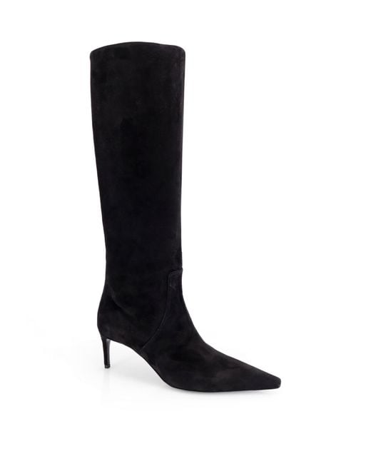 Dolce & Gabbana Black Pointed Toe Boots
