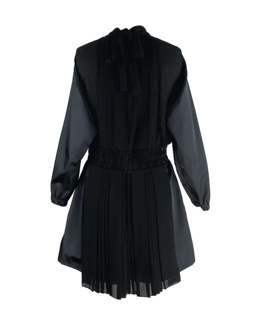 Prada Black Stand-Up Collar Dress