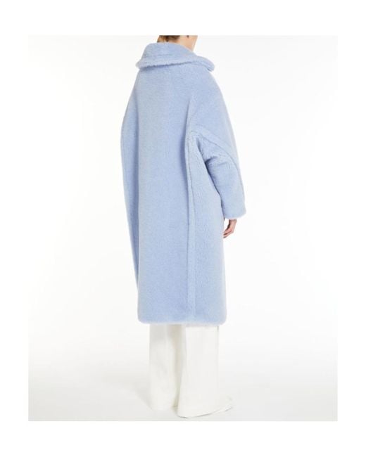 Max Mara Blue Teddy Bear Icon Coat