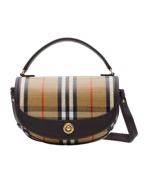 Burberry Black Highlands Checked Crossbody Bag