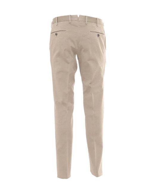 PT01 Natural Pt Torino Pleat Detailed Tailored Trousers for men