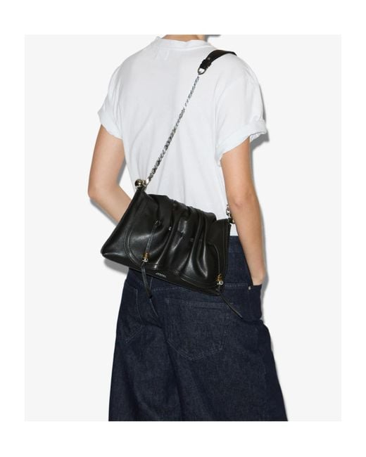 Isabel Marant Black Bolton Pouch Shoulder Bag