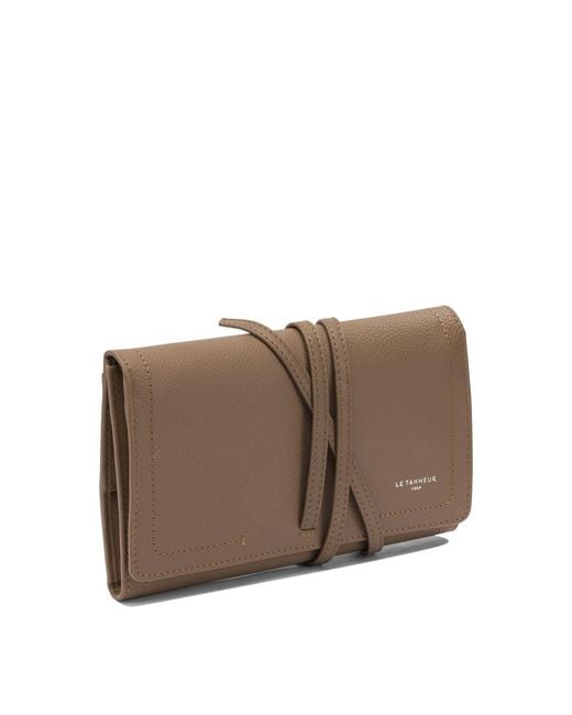 Le Tanneur Brown Wrap Strap Wallet