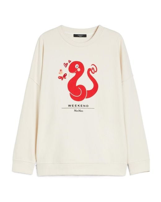 Weekend by Maxmara White Organic Cotton Sweatshirt