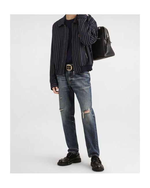 Dolce & Gabbana Blue Denim Trousers for men
