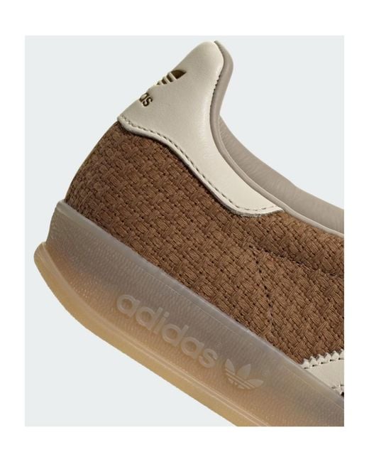 Adidas Brown Originals Gazelle Indoor Low-Top Sneakers for men