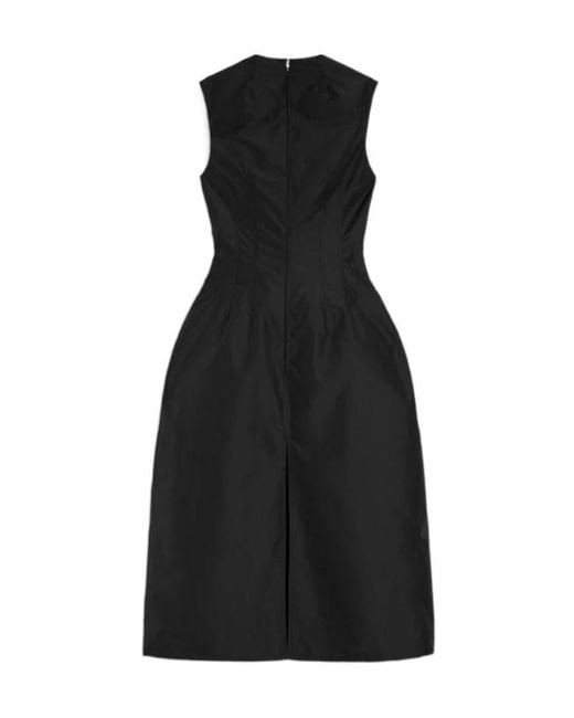 Jil Sander Black Calf Length Sleeveless Dress