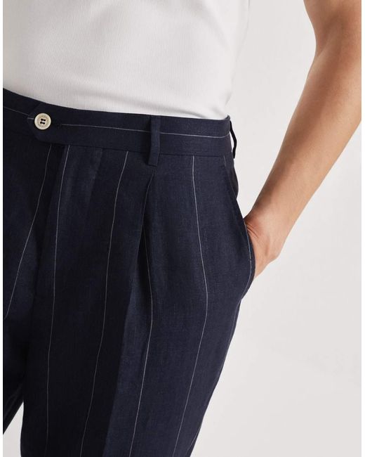 Brunello Cucinelli Blue Pleated Trousers for men