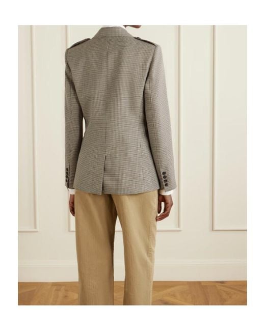 Nili Lotan Brown Hazel Houndstooth Wool Jacket