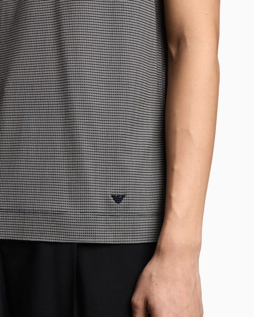 Emporio Armani Gray Patterned T-Shirt for men