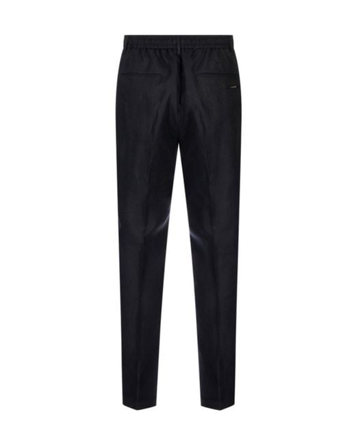 Peserico Blue Drawstring Tailored Trousers for men