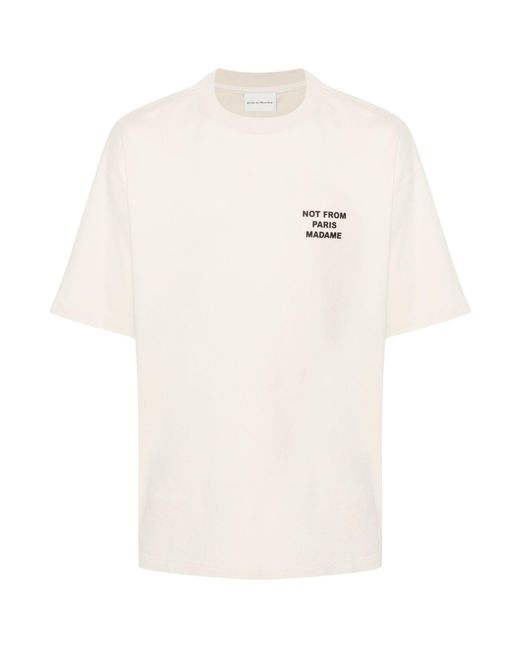 Drole de Monsieur White Drôle De Monsieur Slogan Print T-Shirt for men