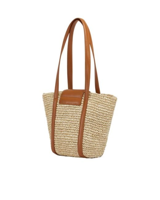 Marni Multicolor Small Natural Raffia-Effect Trunkaroo Beach Bag