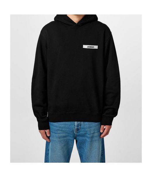 Jacquemus Black Long Sleeve Sweatshirt for men