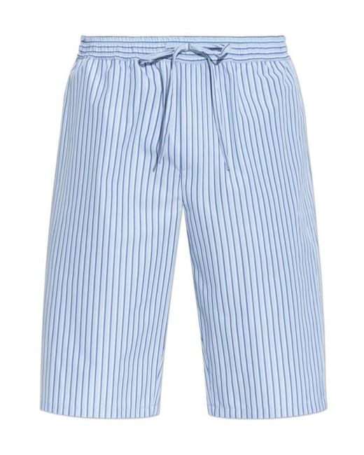 Dolce & Gabbana Blue Striped Shorts for men
