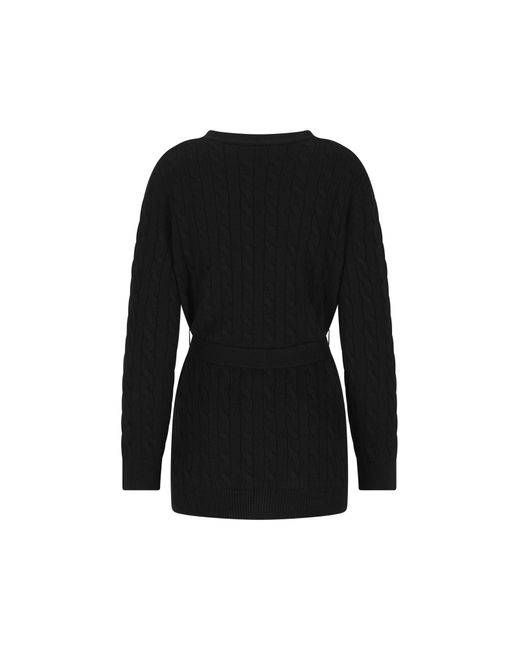 Valentino Black Belted Button-Up Cardigan