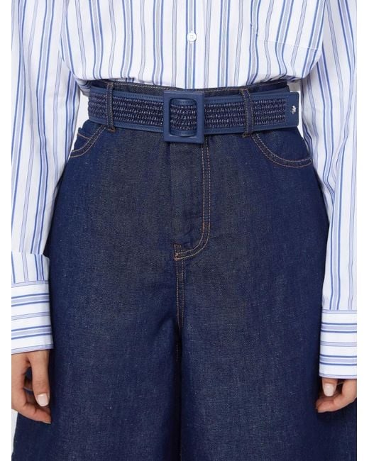 Weekend by Maxmara Blue Raffia Effect Belt