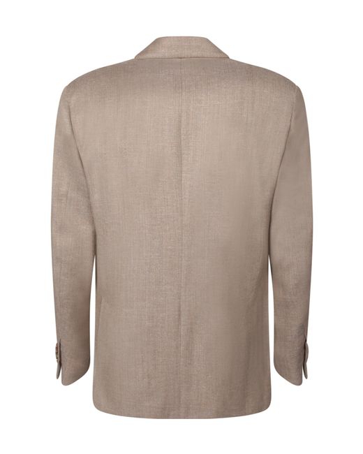 Lardini Brown Single-Breasted Long Sleeved Blazer for men