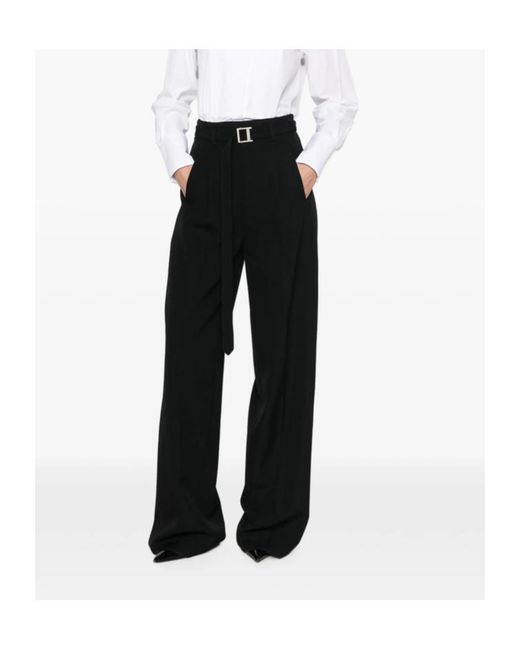 Seafarer Black Belted Wide-Leg Trousers