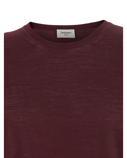 Saint Laurent Purple Long-Sleeved Sweater for men