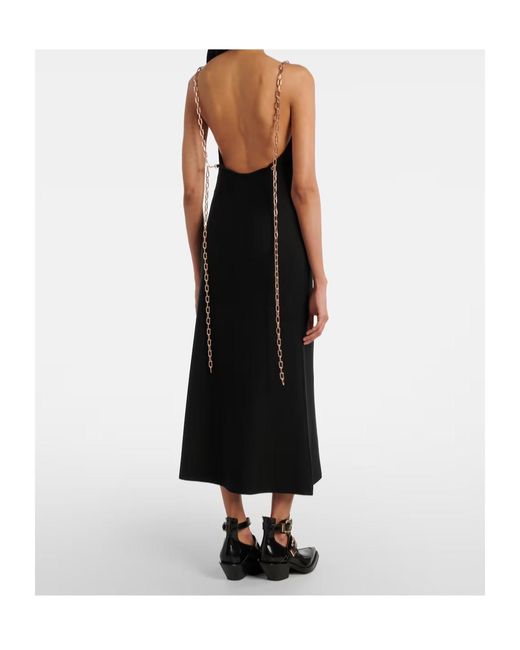 Gabriela Hearst Black Adeona Chain-Detail Silk Maxi Dress