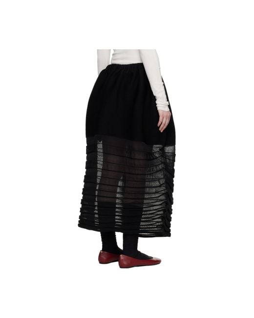 Issey Miyake Black Moving Knit Skirt