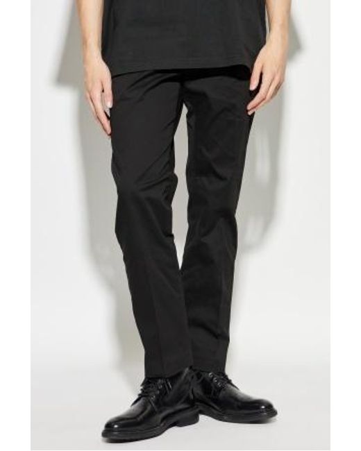 AllSaints Black Belt Loops Slacks for men