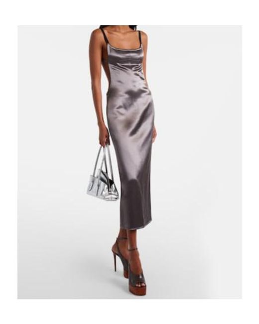 The Attico Metallic Ornella Leather Platform Slingback Sandals