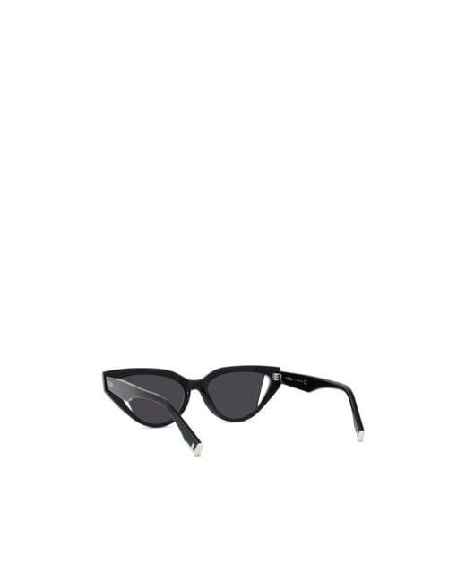 Fendi White Eyewear Cat-Eye Frame Sunglasses