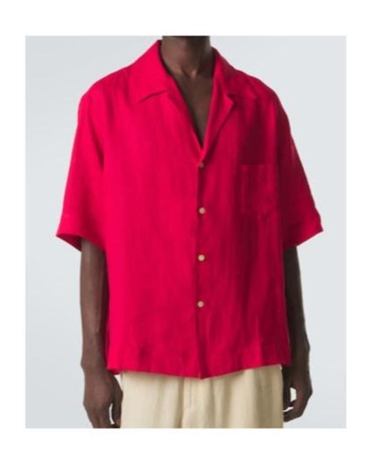 Kiton Pink Linen Shirt for men