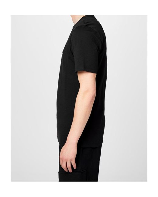 C P Company Black Logo Crew Neck T-Shirt for men