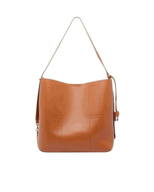 Hogan Brown Medium Leather Shoulder Bag