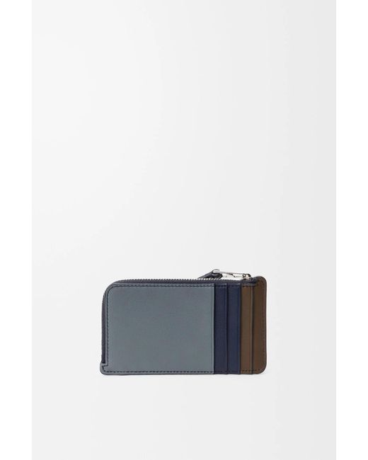 Loewe Blue Puzzle Zipped Coin Card Holder for men