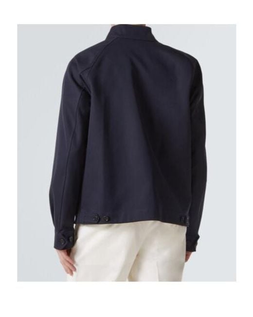 Dunhill Blue Reversible Cotton Herrington Jacket for men