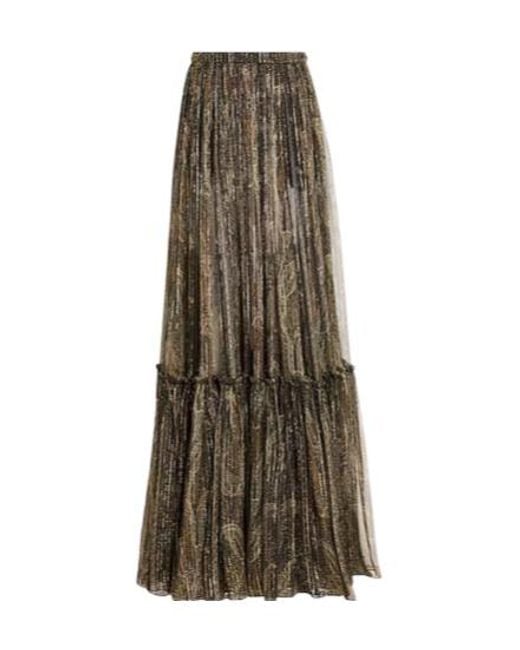 Saint Laurent Natural Multi-Layered Skirt